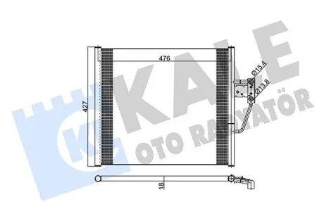 KALE BMW Радіатор кондиціонера (конденсатор) 5 E39 96- Kale 343055