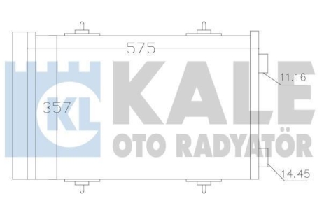 CITROEN Радіатор кондиціонера (конденсатор) з осушувачем C5 III 1.6HDI 08-, Peugeot 407/508 Kale 343090