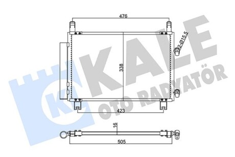 Радиатор кондиционера Daihutsu Charade - Toyota Yaris Condenser OT Kale 343110