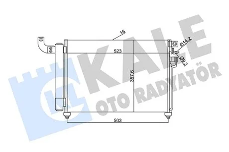 KALE KIA Радіатор кондиціонера (конденсатор) Rio II 1.5CRDi 05- Kale 343125