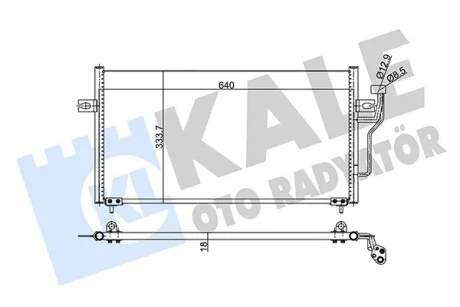 KALE MITSUBISHI Радіатор кондиціонера (конденсатор) Carisma, Space Star 95- Kale 343155
