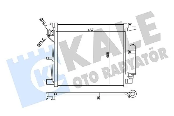 KALE NISSAN радіатор кондиціонера Juke 1.5dCi 10- Kale 343160 (фото 1)