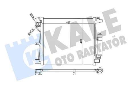 KALE NISSAN радіатор кондиціонера Juke 1.5dCi 10- Kale 343160
