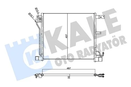 Радиатор кондиционера Nissan Juke KALE OTO RADYATOR Kale 343165