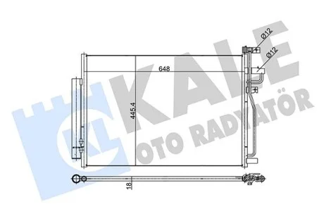 Радіатор кондиціонера Chevrolet Captiva - Opel Antara, Vauxhall Antara Condenser KALE OTO RADYATOR Kale 343310