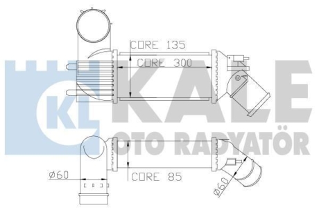 CITROEN інтеркулер C5 I,II,Peugeot 406,607 2.0/2.2HDI Kale 343600 (фото 1)