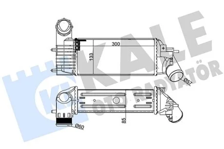 KALE CITROEN інтеркулер C5 I,II,Peugeot 406,607 2.0/2.2HDI Kale 343600