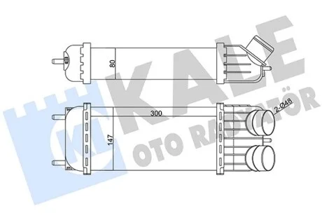 KALE CITROEN Интеркулер C2/3,Peugeot 1007,207 1.6HDI 05- Kale 343700