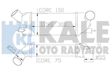 Інтеркулер Citroen C5 Iii - Peugeot 407, 407 Sw Intercooler OTO RA Kale 343900 (фото 1)