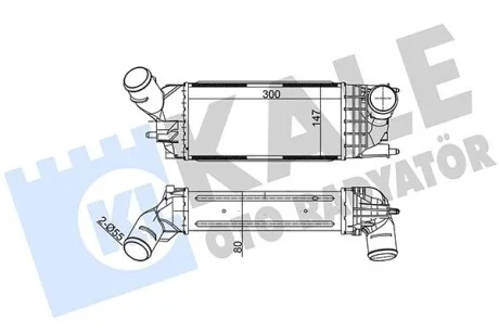 Интеркулер Citroen C5 Iii - Peugeot 407, 407 Sw Intercooler KALE OTO RA Kale 343900