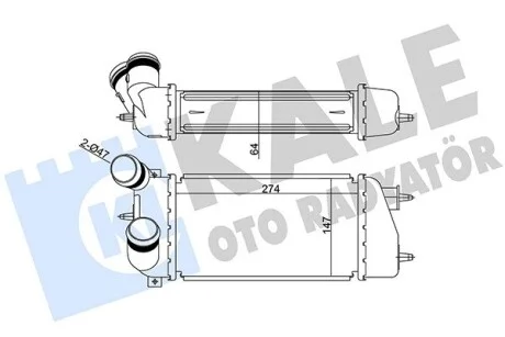 KALE CITROEN інтеркулер C2/3,Peugeot 1007 1.4HDI Kale 344100