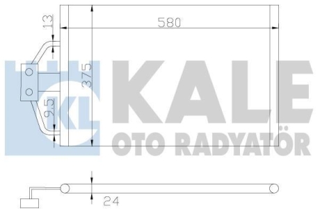 RENAULT радіатор кондиціонера Megane I 95- Kale 344320 (фото 1)