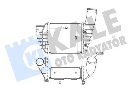 KALE VW інтеркулер Audi A4,Passat,Skoda SuperB I 2.5TDI 97- Kale 344725