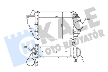 VW інтеркулер Audi A4,Passat,Skoda SuperB I 2.5TDI 97- Kale 344730