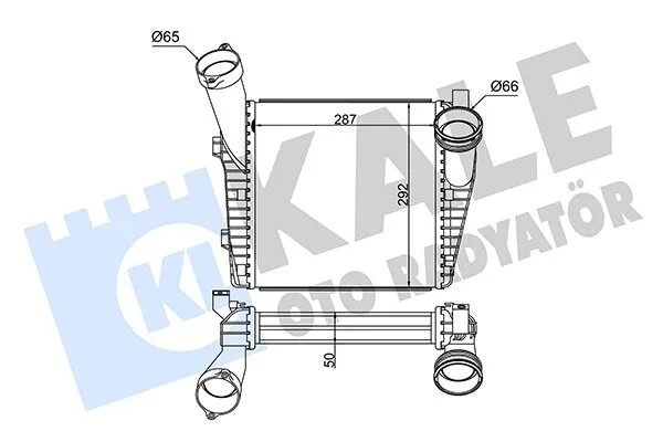 Інтеркулер VW Touareg, Porsche Cayenne KALE OTO RADYATOR Kale 344740 (фото 1)