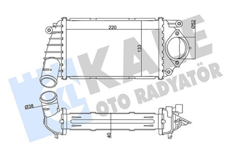 VW інтеркулер Polo 1.4TDI,Seat Arosa 99- Kale 344760