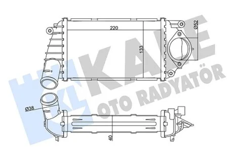 KALE VW інтеркулер Polo 1.4TDI,Seat Arosa 99- Kale 344760