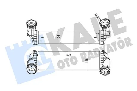 Інтеркулер BMW X5 (E70, F15), X6 (E71, F16) (07-19) 3.0i, 3.0D KALE OTO RADYATOR Kale 344810