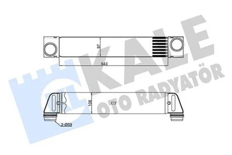 KALE BMW Интеркулер 5 E60 520d/530d 05- Kale 344815
