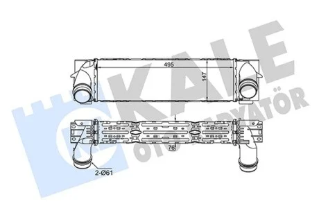 KALE BMW інтеркулер X3 F25,X4 F25 2.0d/2.8i 10- Kale 344835
