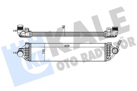 Интеркулер Ford C-Max II, Focus III, Grand C-Max, Kuga II OTO RADYATOR Kale 344915