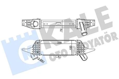 KALE HYUNDAI Інтеркулер H-100 2.5TD 06- Kale 344940