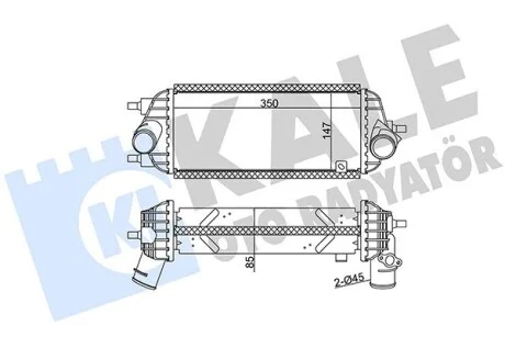 KALE HYUNDAI Интеркулер ix35,Kia Sportage 1.7CRDi 10- Kale 344945
