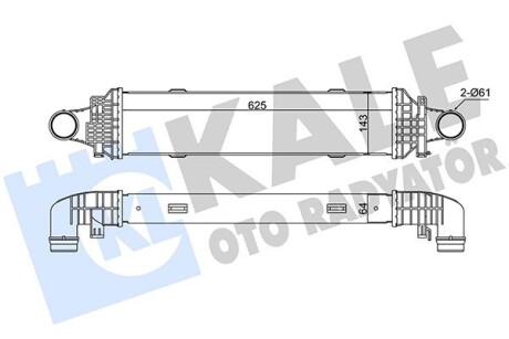 DB Интеркулер W204/212 09- Kale 345015