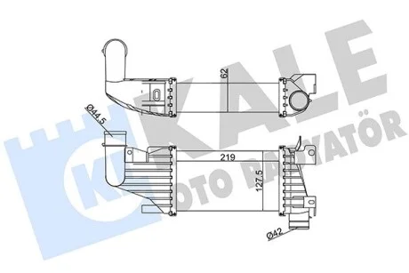 KALE OPEL інтеркулер Astra H 1.7CDTI 04- Kale 345025
