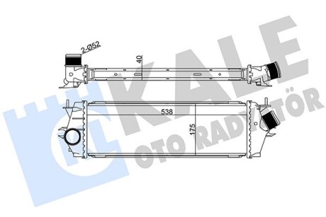 Интеркулер Nissan Primastar, Opel VIVaro A, Renault Trafic II OTO RADYATOR Kale 345030