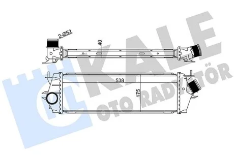 Интеркулер Nissan Primastar, Opel VIVaro A, Renault Trafic II KALE OTO RADYATOR Kale 345030