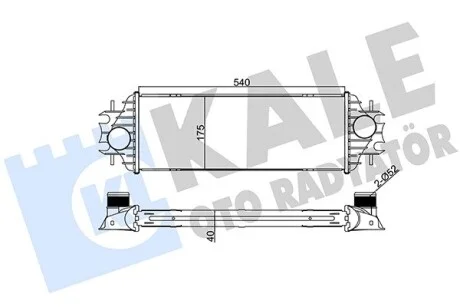 KALE RENAULT інтеркулер Trafic II,Opel Vivaro,Nissan Primastar 1.9dCi 01- Kale 345045