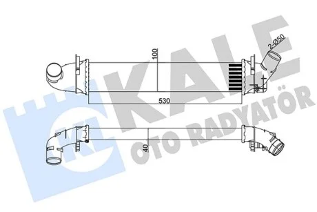 Интеркулер Dacia Logan - Renault Logan I, Logan Express Intercooler KALE OTO RADYATOR Kale 345080