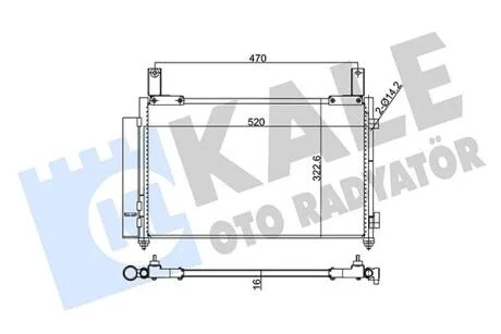 KALE CHEVROLET Радіатор кондиціонера (конденсатор) Spark, Matiz Kale 345165