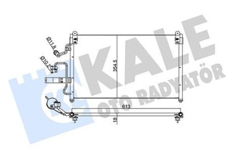 DAEWOO радіатор кондиціонера Leganza (Kondor) 97- Kale 345190