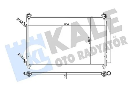 KALE MAZDA радіатор кондиціонера CX-9 3.5/3.7 06- Kale 345250