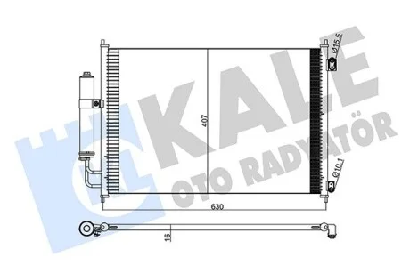 Радиатор кондиционера Nissan X-Trail Condenser KALE OTO RADYATOR Kale 345275