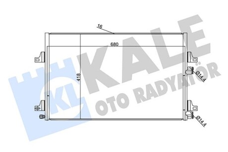 RENAULT Радіатор кондиціонера (конденсатор) Espace IV 2.0/3.5 02- Kale 345290