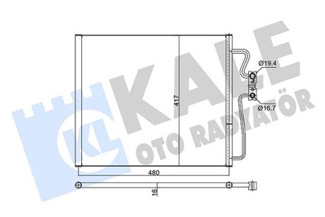 BMW Радиатор кондиционера 7 E38 94-97 Kale 345320