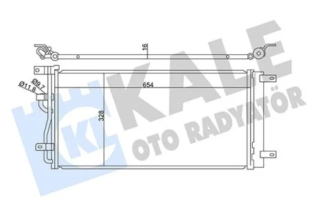 KALE OPEL Радіатор кондиціонера (конденсатор) Antara, Chevrolet Antara 2.0/2.2CDTI 10- Kale 345325