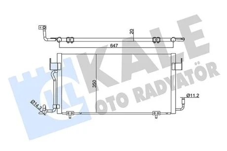 KALE CITROEN радіатор кондиціонера Berlingo,Partner 1.8D/1.9D 96- Kale 345340