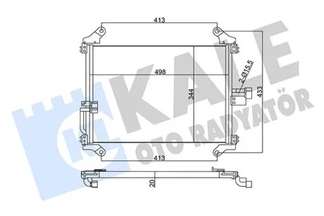 KALE CITROEN радіатор кондиціонера Jumper 1.9TD/2.8HDI 94-,Fiat Ducato,Peugeot Boxer Kale 345345