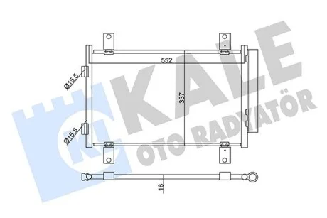 KALE CITROEN Радіатор кондиціонера (конденсатор) Jumper, Fiat Ducato, Peugeot 2.0/2.8HDI 02- Kale 345350