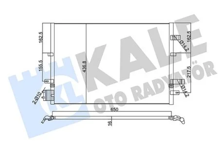 KALE FORD радіатор кондиціонера Mondeo III 02- Kale 345380