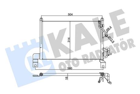 FORD Радіатор кондиціонера (конденсатор) Ranger 02-, Mazda B-Serie Kale 345385