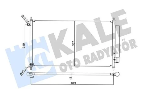 Радіатор кондиціонера Honda Civic IX KALE OTO RADYATOR Kale 345395