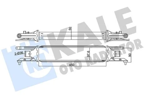 KALE FIAT інтеркулер Grande Punto,Punto 1.3d 05- Kale 345400
