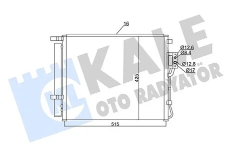 Радиатор кондиционера Hyundai Santa Fe II KALE OTO RADYATOR Kale 345435