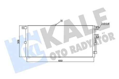 KALE JAGUAR Радіатор кондиціонера (конденсатор) X-Type 2.0d/2.2d 03- Kale 345480