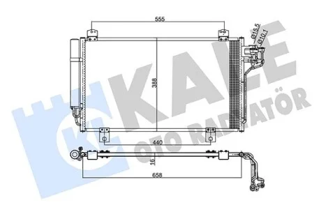 Радіатор кондиціонера Mazda 6 KALE OTO RADYATOR Kale 345495